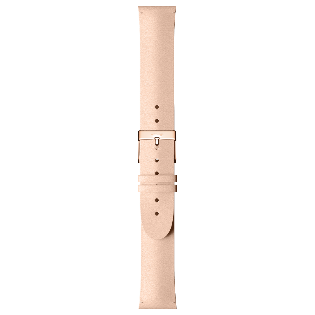 Withings Lederarmband Rosé Gold 18 mm